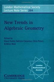 New trends in algebraic geometry : EuroConference on algebraic geometry, Warwick, July 1996