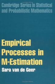 Applications of empirical process theory by S. A. van de Geer, Sara A. van de Geer, Sara van de Geer
