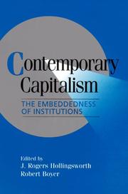 Cover of: Contemporary Capitalism: The Embeddedness of Institutions