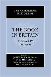 Cover of: The Cambridge History of the Book in Britain, Vol. 4