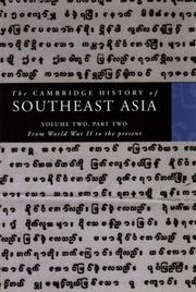 Cover of: The Cambridge History of Southeast Asia, Vol. 2, Part 2: From World War II to the Present