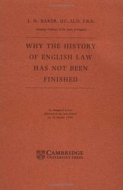 Why the history of English law has not been finished