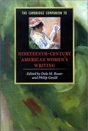 Cover of: The Cambridge companion to nineteenth-century American women's writing