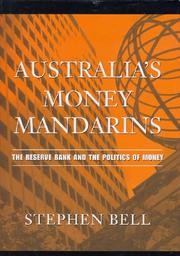 Cover of: Australia's Money Mandarins: The Reserve Bank and the Politics of Money