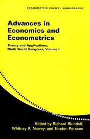 Advances in economics and econometrics : theory and applications, ninth World Congress. vol 1