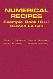 Cover of: Numerical Recipes Example Book (C++)