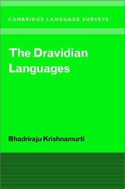 Cover of: The Dravidian languages by Bhadriraju Krishnamurti