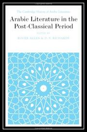 Cover of: Arabic literature in the post-classical period / [edited by] Roger Allen, D.S. Richards.
