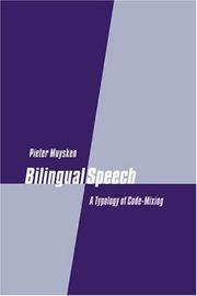 Bilingual speech : a typology of code-mixing