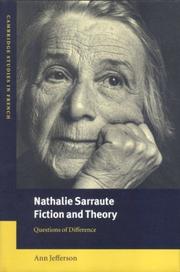 Nathalie Sarraute, fiction and theory : questions of difference