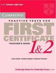 Cambridge practice tests for First Certificate 1 & 2