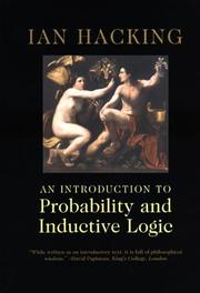 Cover of: An Introduction to Probability and Inductive Logic