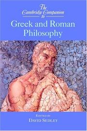 Cover of: The Cambridge companion to Greek and Roman philosophy