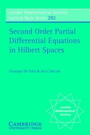 Cover of: Second Order Partial Differential Equations in Hilbert Spaces