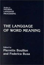 The language of word meaning