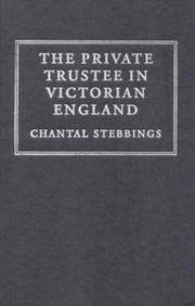 The private trustee in Victorian England