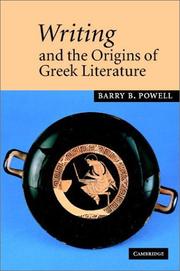 Cover of: Writing and the origins of Greek literature
