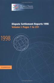 Dispute settlement reports 1998. Vol.1