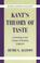 Cover of: Kant's theory of taste