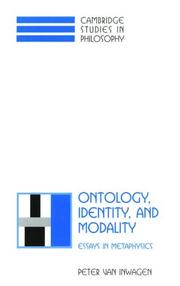 Ontology, identity, and modality : essays in metaphysics