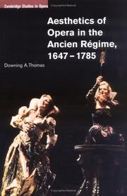 Aesthetics of opera in the Ancien Régime, 1647-1785