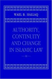 Authority, continuity and change in Islamic law