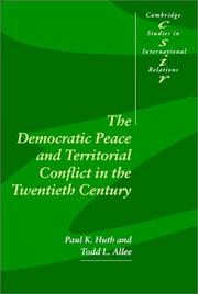 The democratic peace and territorial conflict in the twentieth century