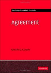 Cover of: Agreement (Cambridge Textbooks in Linguistics)