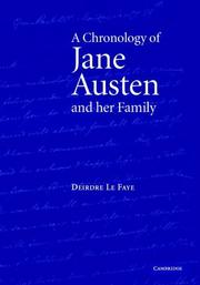 Cover of: A Chronology of Jane Austen and her Family