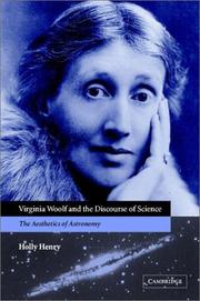 Virginia Woolf and the discourse of science : the aesthetics of astronomy