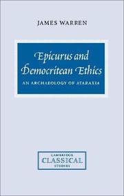 Cover of: Epicurus and Democritean Ethics by James Warren