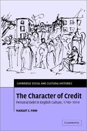 The character of credit : personal debt in English culture, 1740-1914