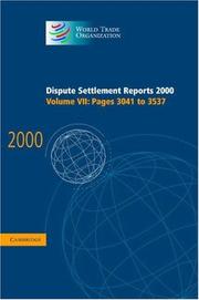 Dispute settlement reports 2000. Vol. 7