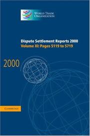 Dispute settlement reports 2000. Vol. 11