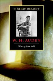 The Cambridge companion to W.H. Auden