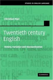 Cover of: Twentieth-Century English: History, Variation and Standardization (Studies in English Language)