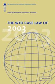 The WTO case law of 2003