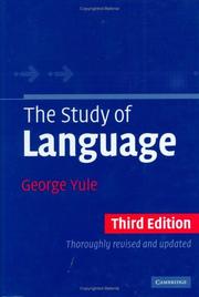 Cover of: The study of language by Yule, George.