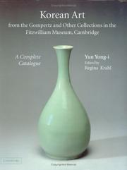 Cover of: Korean art from the Gompertz and other collections in the Fitzwilliam Museum by Yun, Yong-i.