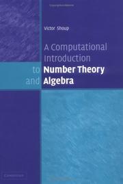 A Computational Introduction to Number Theory and Algebra by Victor Shoup