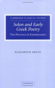 Solon and early Greek poetry : the politics of exhortation