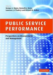 Public service performance : perspectives on measurement and management