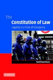 Cover of: The Constitution of Law: Legality in a Time of Emergency