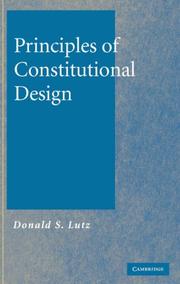 Cover of: Principles of Constitutional Design