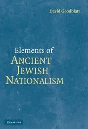 Cover of: Elements of ancient Jewish nationalism