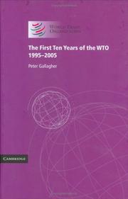 The first ten years of the WTO : 1995-2005