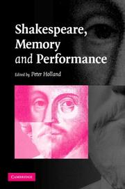 Shakespeare, memory and performance