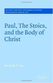 Cover of: Paul, the Stoics, and the Body of Christ