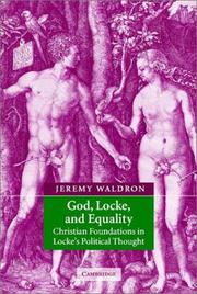 Cover of: God, Locke, and Equality: Christian Foundations in Locke's Political Thought