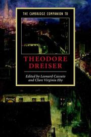 Cover of: The Cambridge companion to Theodore Dreiser